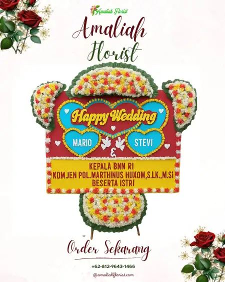 Papan Bunga Pernikahan Sempur